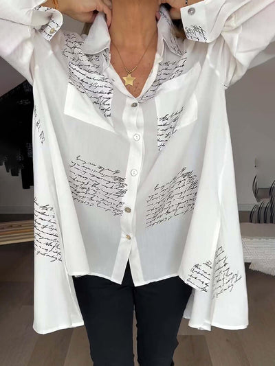 Camisa con estampado de letras