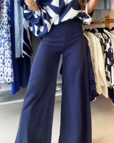 Conjunto casual de dos piezas con hombros descubiertos