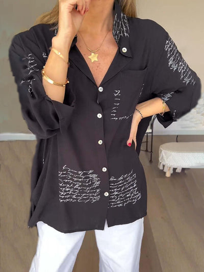 Camisa con estampado de letras