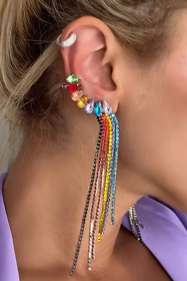 Pendientes con Flecos Elegantes