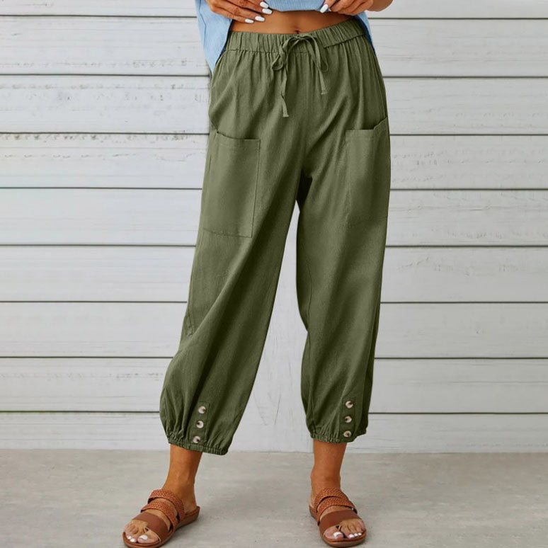 Pantalones de Verano de Pierna Ancha