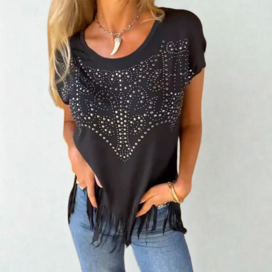 Camiseta Alba con Flecos