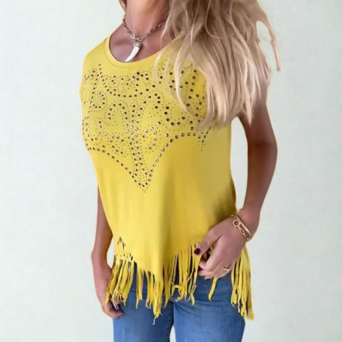 Camiseta Alba con Flecos
