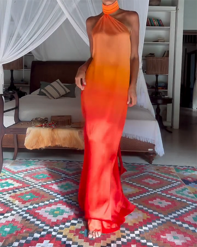 Vestido con cuello halter