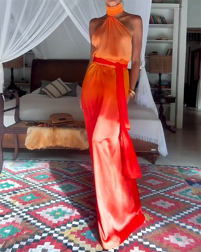 Vestido con cuello halter