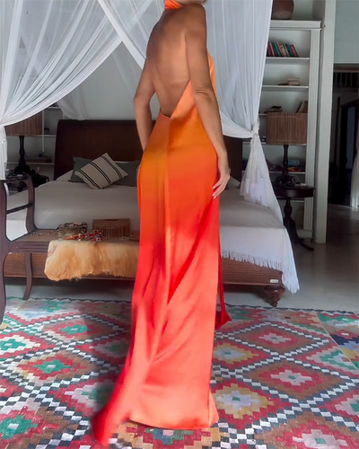 Vestido con cuello halter