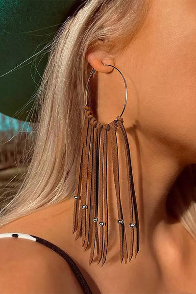 Pendientes con Flecos Elegantes