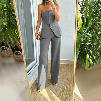 Conjunto con chaqueta de botones