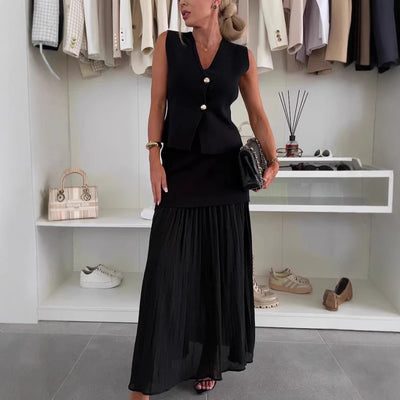 Conjunto con Falda y Chaleco