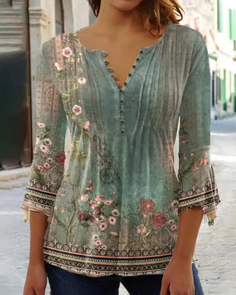 Blusa Anei con estampado floral