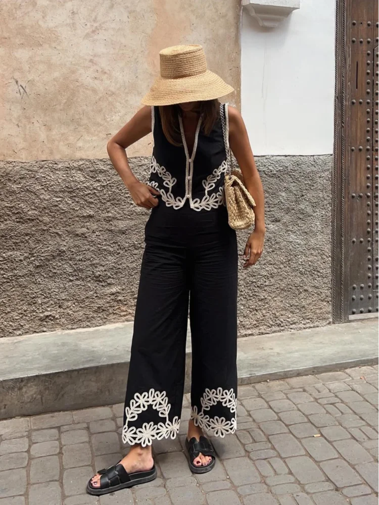 Traje de Chaleco corto con estampado