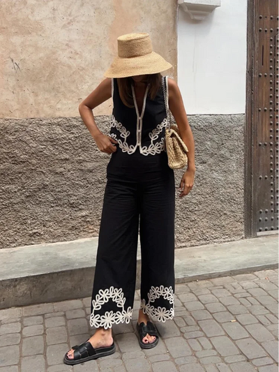 Traje de Chaleco corto con estampado