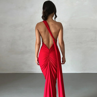 Vestido Halter de Medianoche