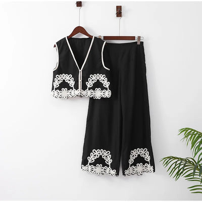 Traje de Chaleco corto con estampado