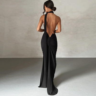 Vestido Halter de Medianoche
