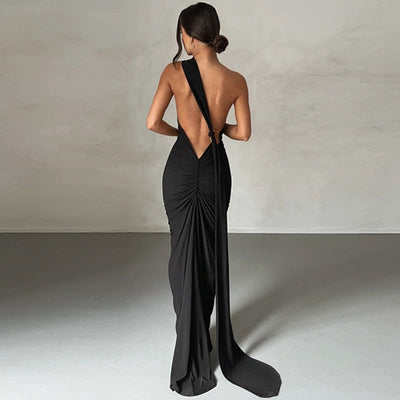 Vestido Halter de Medianoche