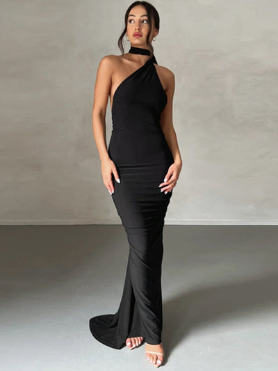 Vestido Halter de Medianoche
