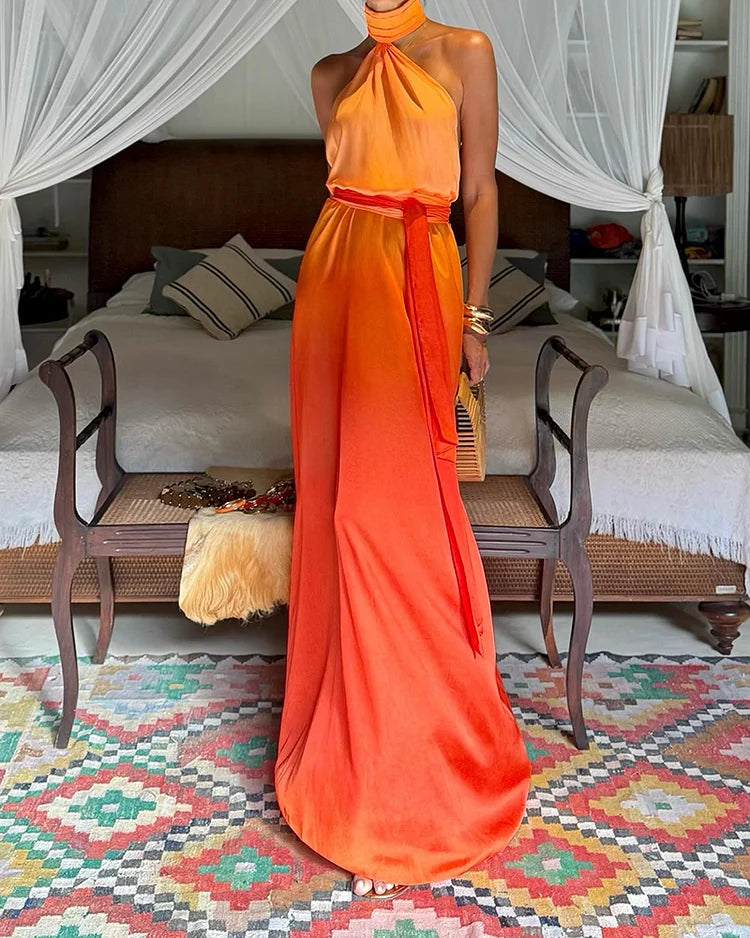 Vestido con cuello halter